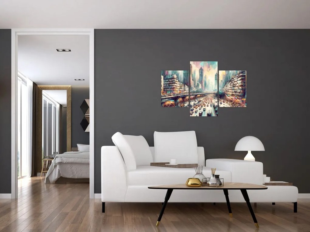 Kép - Városi élet (90x60 cm)