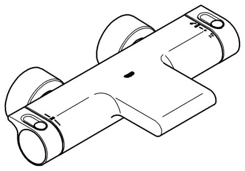 GROHE 34174001 - Termosztátos kádcsaptelep GROHTHERM 2000 172 mm fényes króm