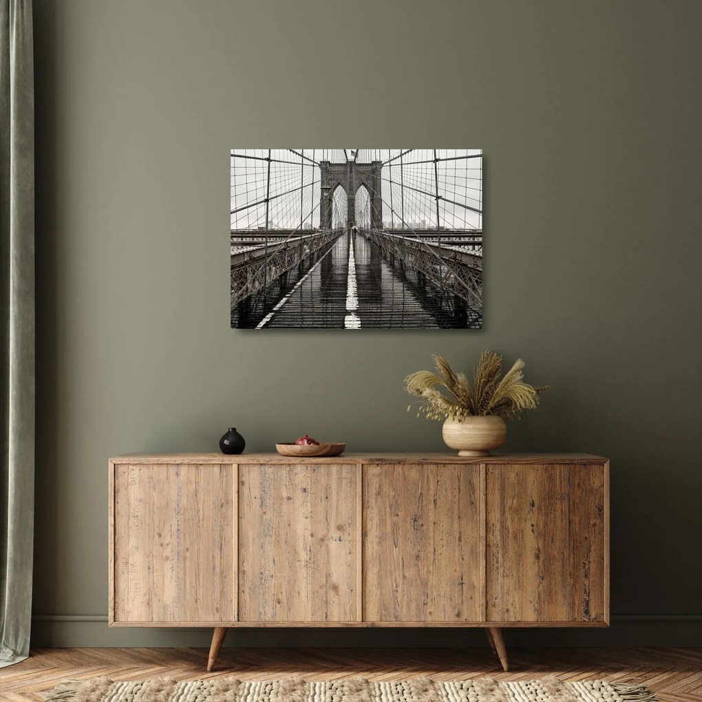 Üveg kép - Brooklyn híd (70x50 cm)