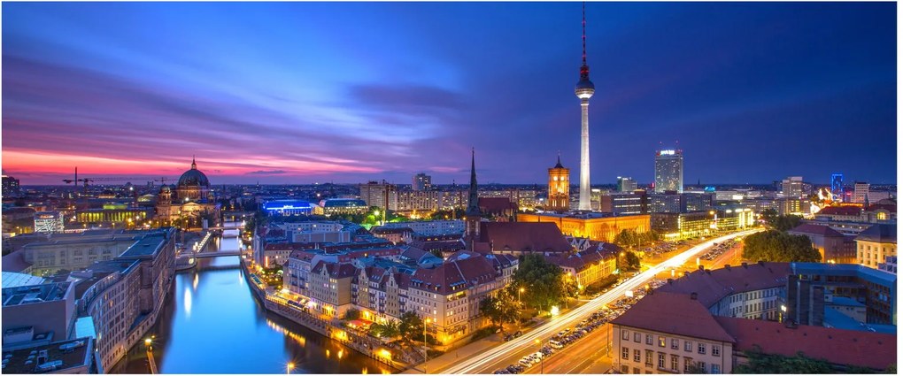 Kép - Kék ég Berlin felett (120x50 cm)