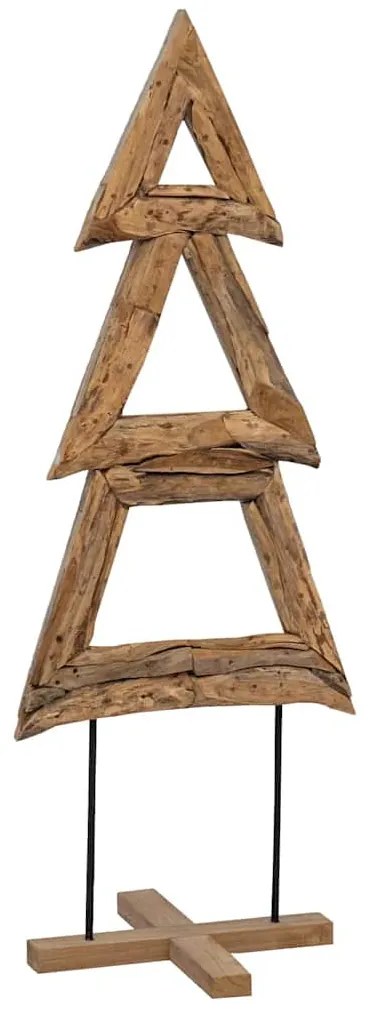 Karácsonyfa állvánnyal Barna 90 cm Tömör tíkfa