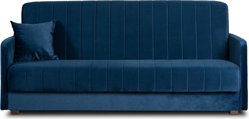 Dönthető kanapé sötétkék színben, bársony kárpittal, PORTO