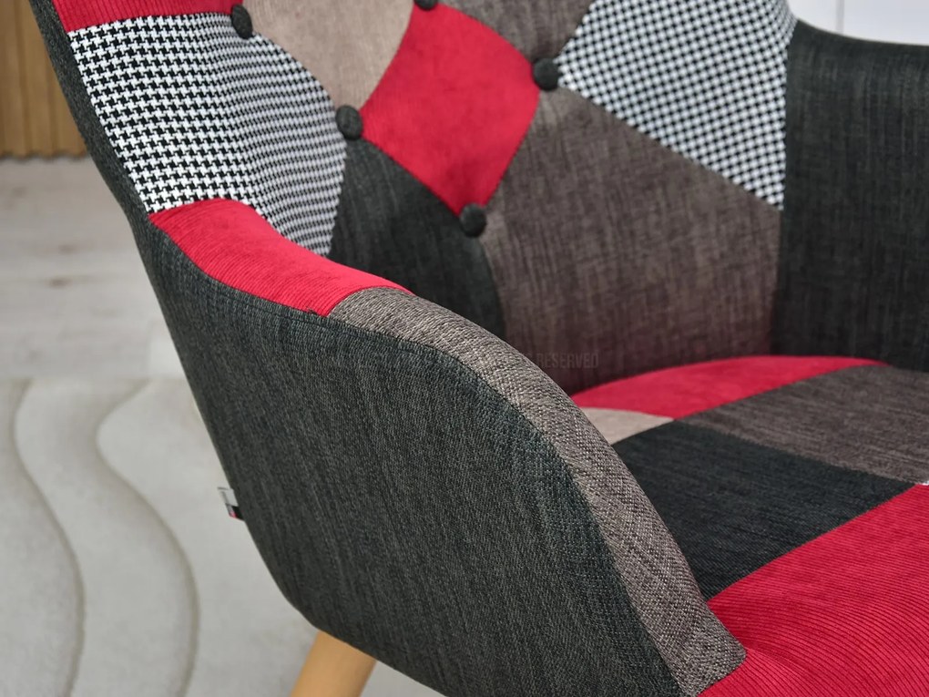 Fotel Nutri (patchwork + fekete). 1110348