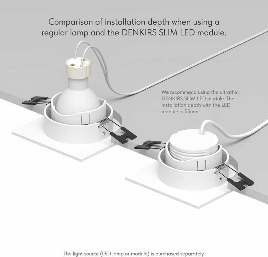 Rodvig series recessed ceiling downlight — DK/EU-3071-WH