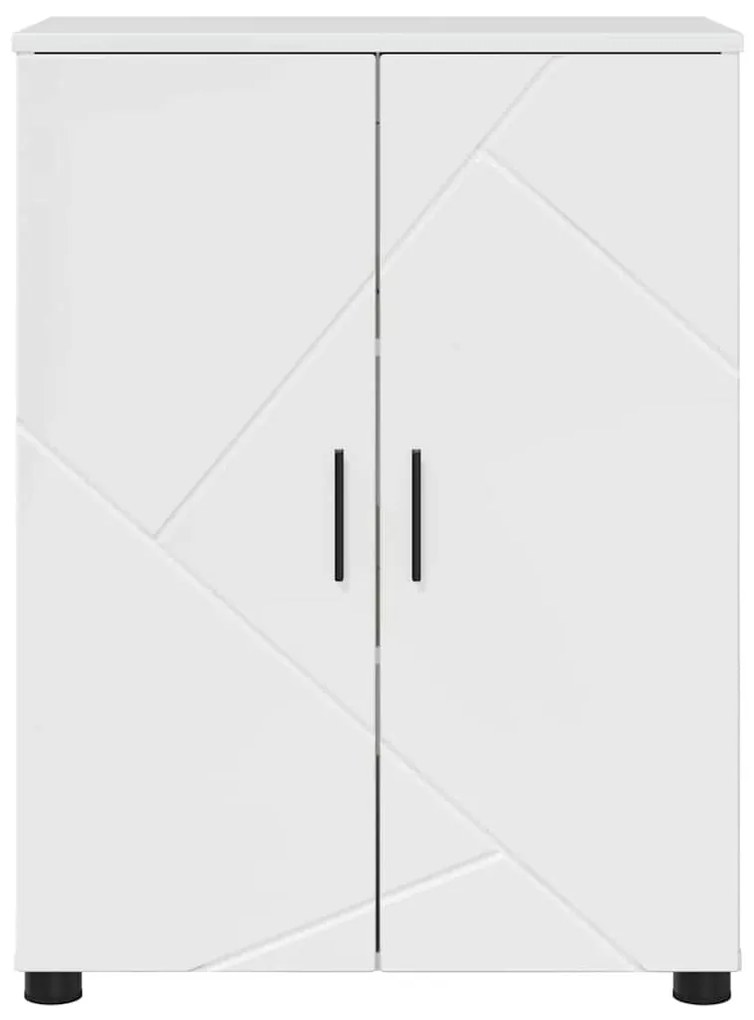 Fürdőszoba Székény Magasfényű fehér 60 x 35 x 80 cm Faanyag