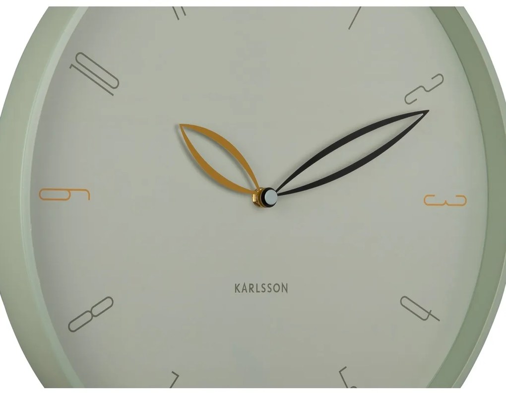 Karlsson 6012GR design falióra zöld, 40 cm átmérővel
