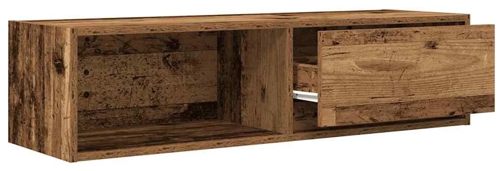 2 db antik fa szerelt fa fali TV-szekrény 100x31x25,5 cm