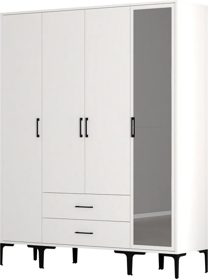 Kumsal gardróbszekrény, fehér, 160 cm – TR845HCT5498