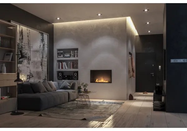 InFire - Beépített BIO kandalló 49,4x84,4 cm 3,5kW fekete