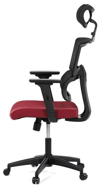 Vörös hálós irodai szék hintamechanikával. KA-B1025 BOR