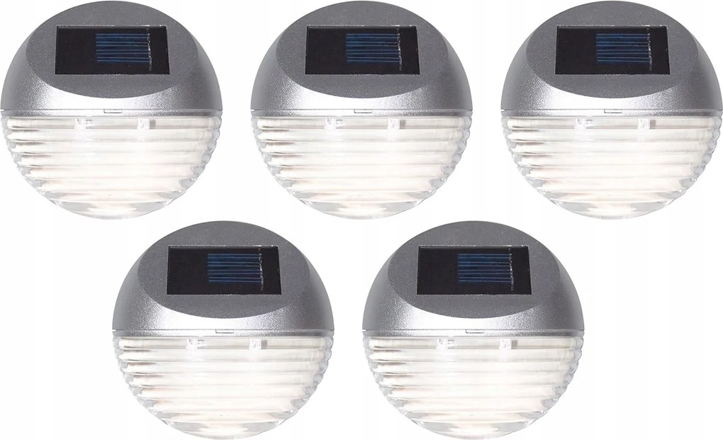 Szoláris Kerti Lámpa Falra Szerelhető LÁMPATest Falra, Lépcsőhöz 5 Db IP44