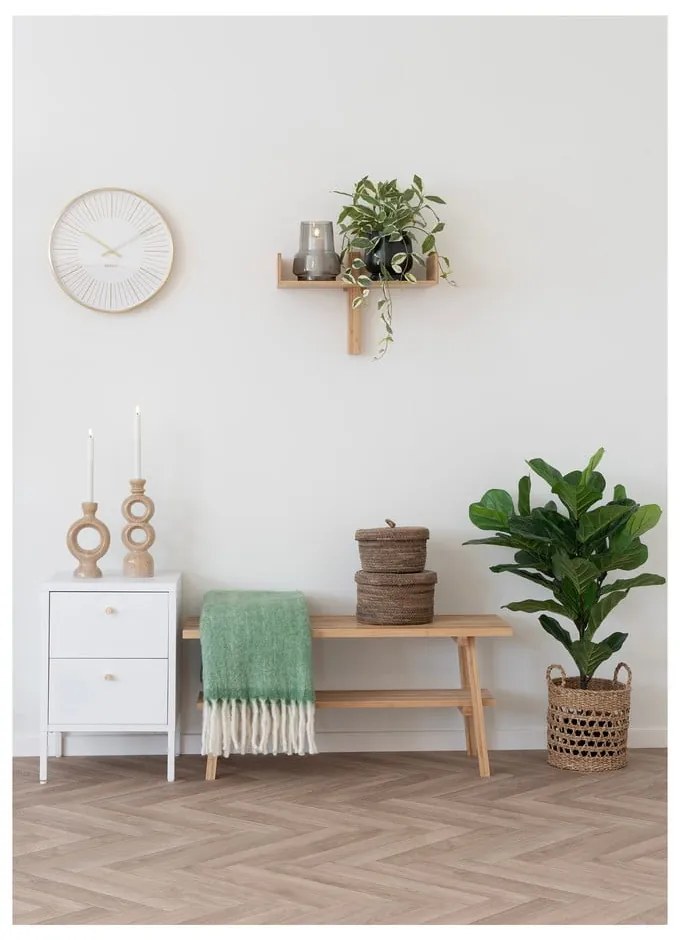 Zöld gyapjúkeverék takaró 130x170 cm Carmel – House Nordic