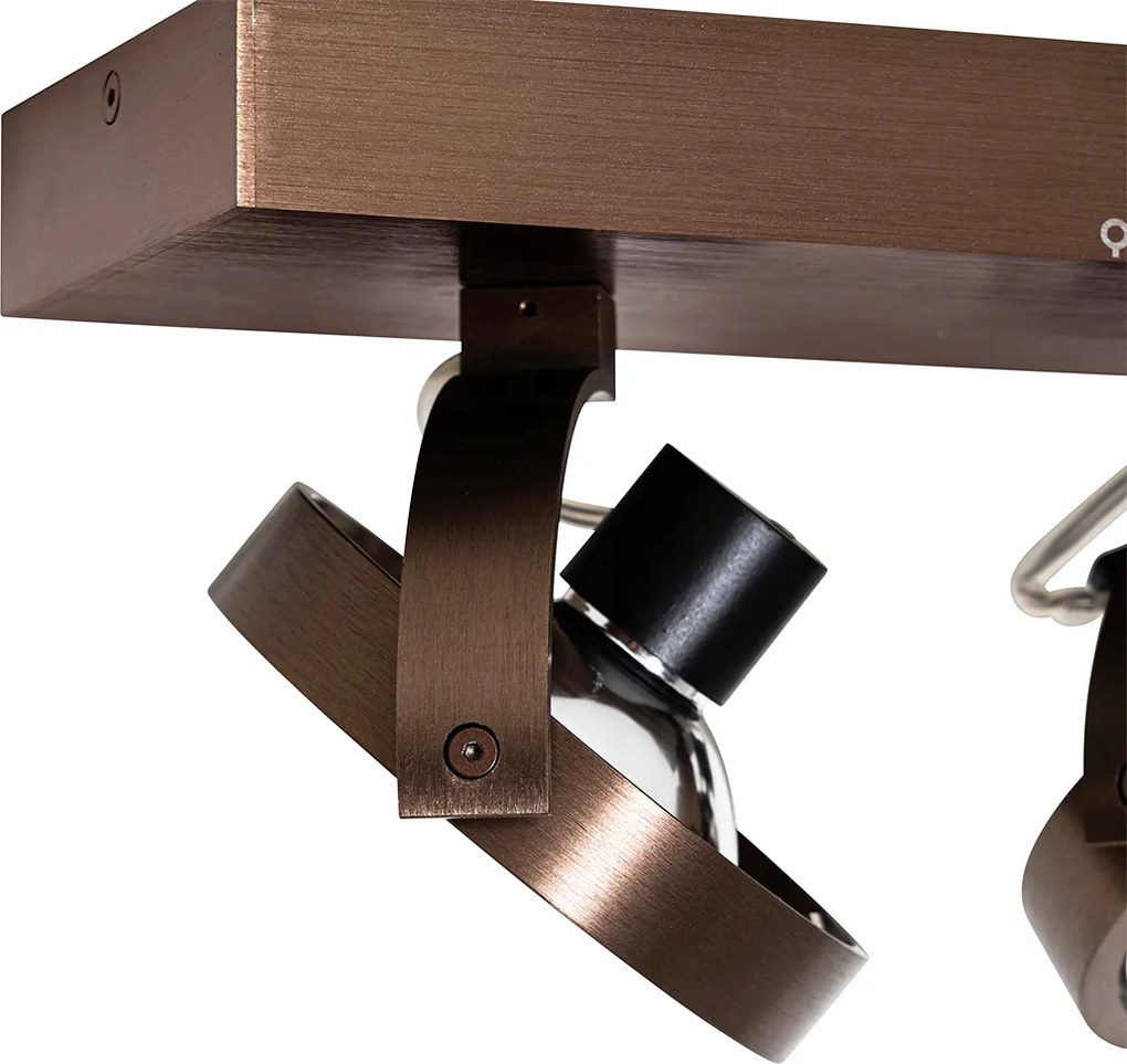 Design spotlámpa sötét bronz 2-lámpás forgatható és dönthető - Go