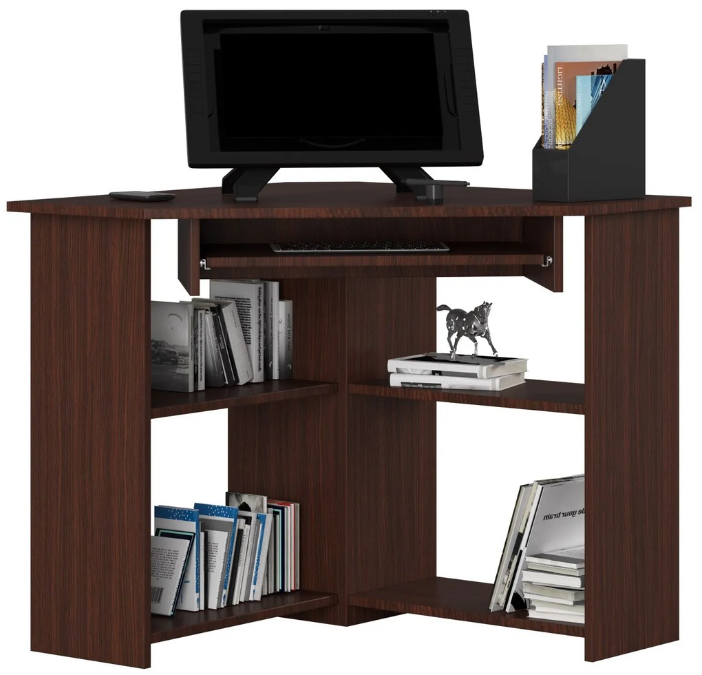 Sarok PC asztal Titus (wenge). Akció -16%. 1068780