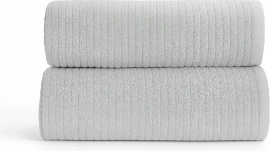 Madrit pamut törölköző csíkos 50x90 világosszürke