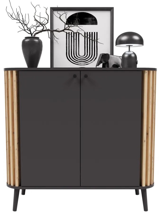 Pure 2 ajtós komód kézműves tölgy/szürke