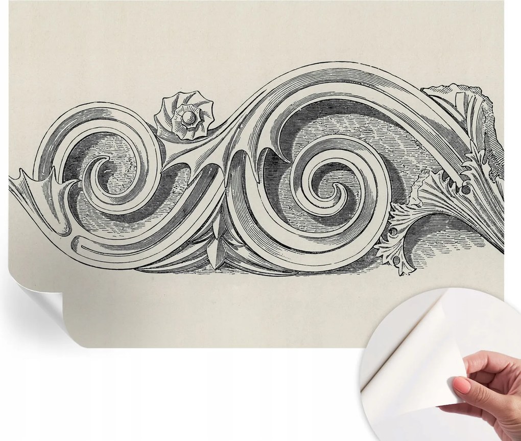 Öntapadós tapéta Divatos 3D fali ragasztóval Növényi dísz 312x219 cm