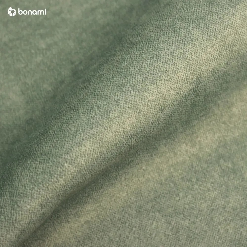 Zöld kárpitozott franciaágy ágyráccsal 140x200 cm Tulsa – Ropez