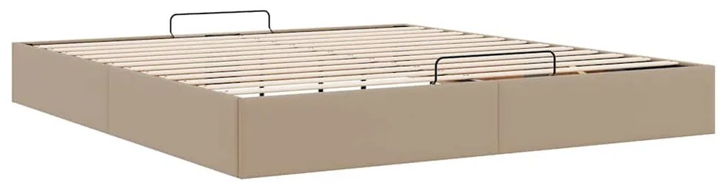 Ottomán ágykeret matrac nélkül cappucino 180x200 cm műbőr