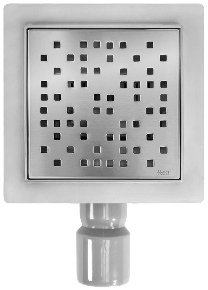 Zuhanylefolyó REA DOTS 150x150 Nickel Brush
