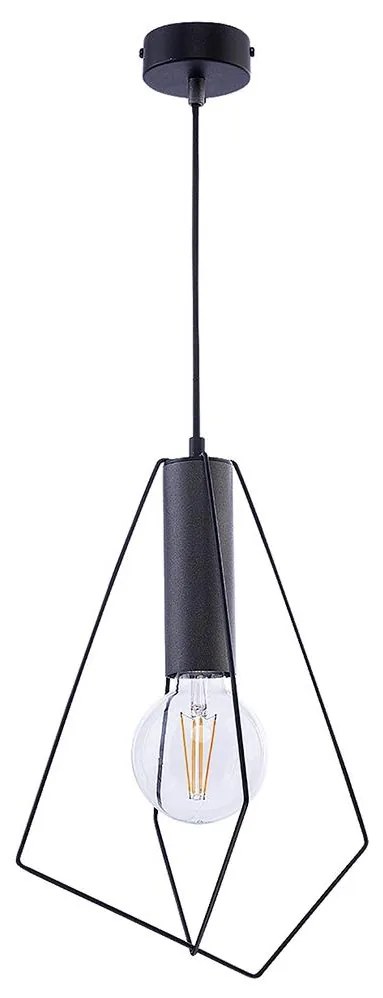 Jupiter 1644 - Csillár zsinóron KAIR 1xE27/60W/230V fekete/grafit