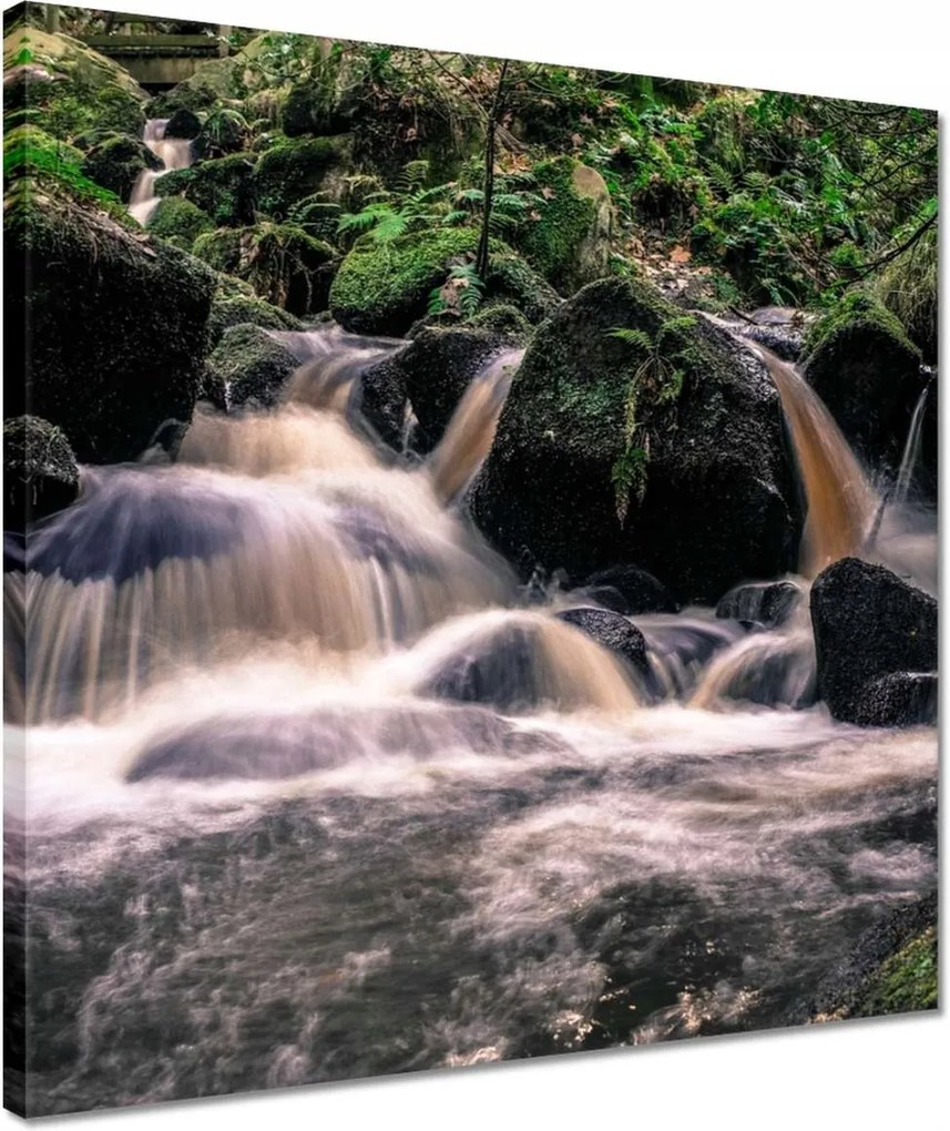 Vászonkép 40x40 Hegyi folyó