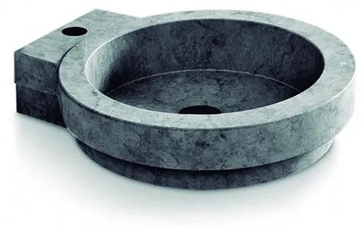 Bathco 00339 - Ráépíthető mosdó ICONO 40x45 cm kő/szürke