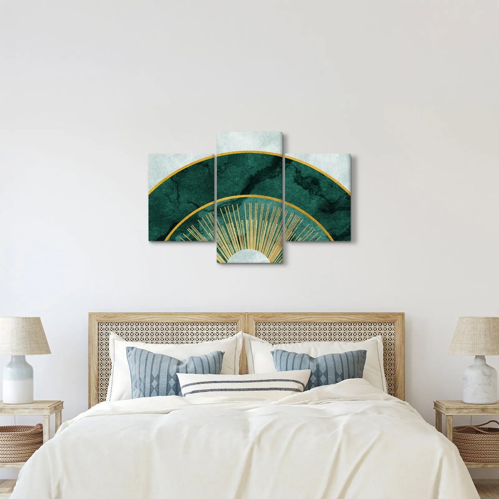 Kép - Arany textúrájú formák (90x60 cm)