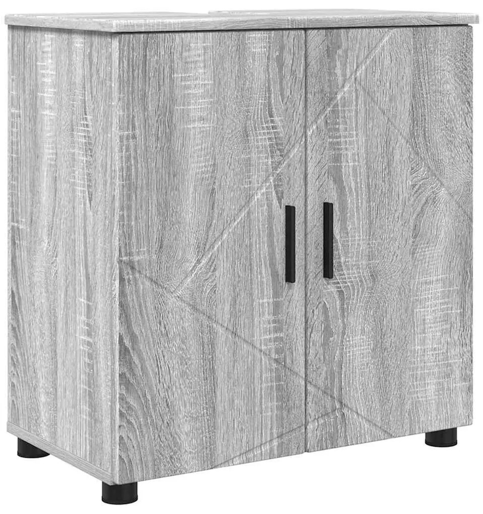 Fürdőszoba bútor szett 5 pcs Szürke sonoma 61 x 35 x 64 cm