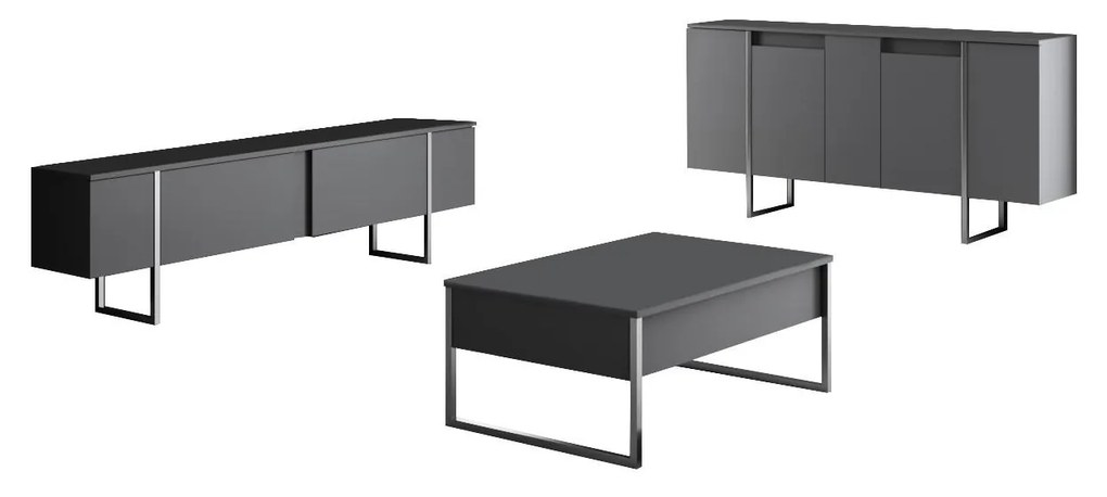 Nappali fal Luna set (antracit + ezüst) . 1102304