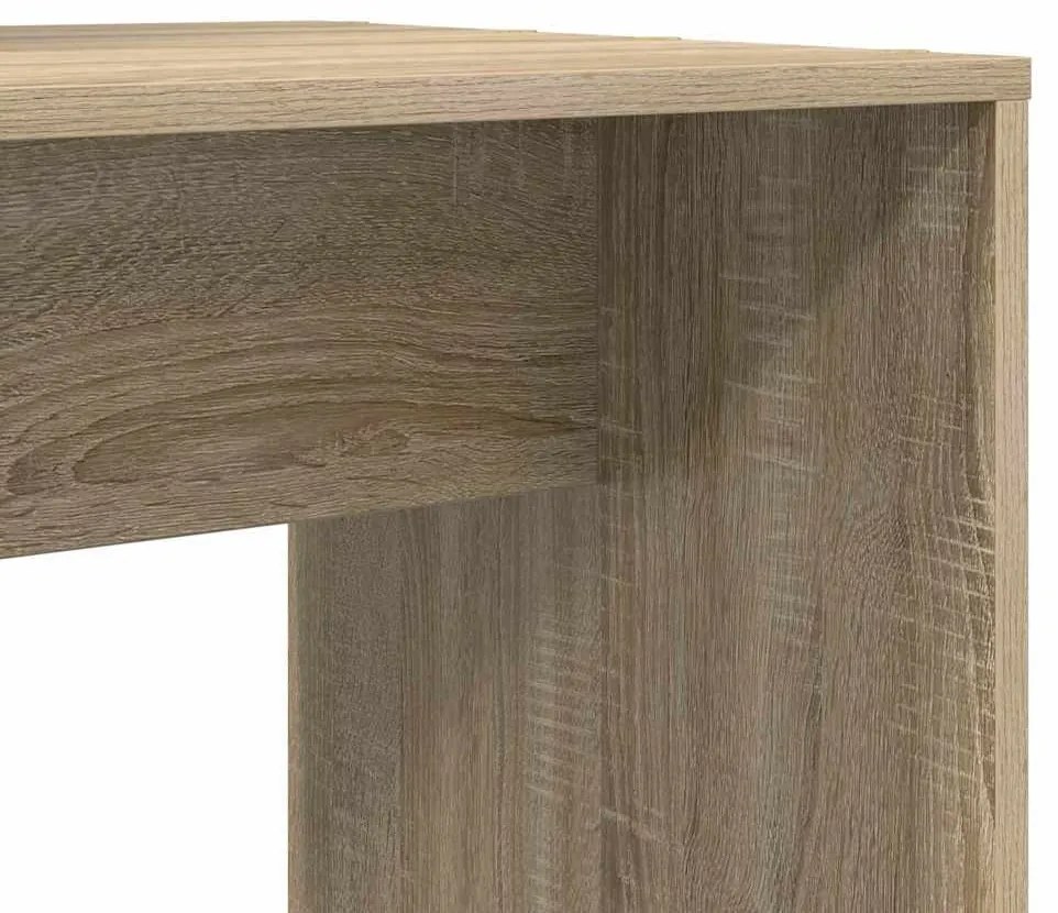 Asztal polcokkal sonoma tölgy 138.5 x 55 x 143 cm Faanyag