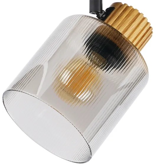 Brilagi - HYGGE spotlámpatest 2xE14/15W/230V fekete/füstszínű