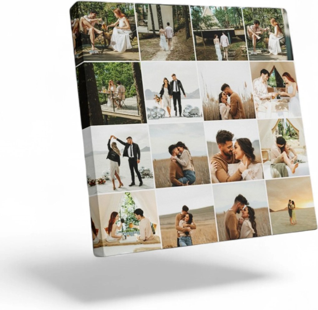 Fotó-vászonkép Az Ön fotója 30x30 Kollázs Varázsló Minta 16 Kép