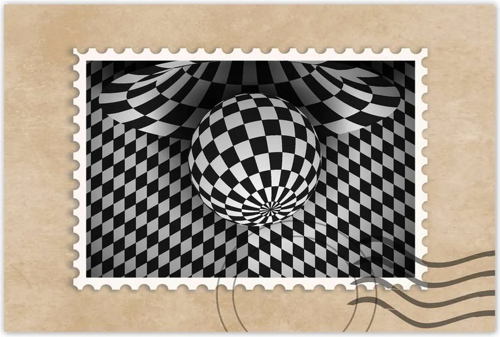 Poszterek 60x40 Absztrakt fekete-fehér