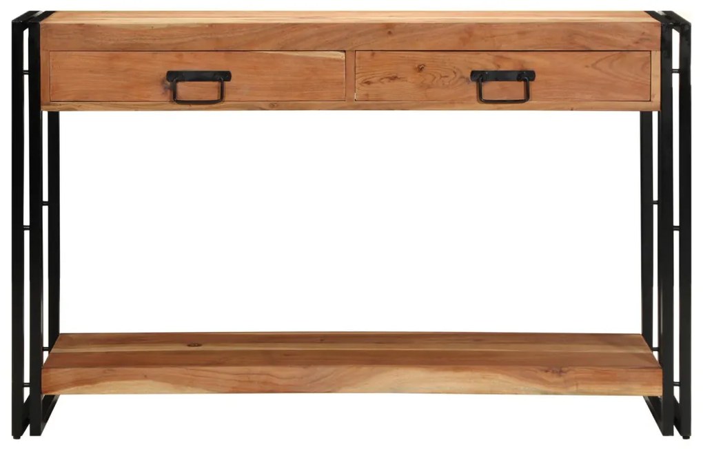 Konzolasztal 120x33x75 cm Tömör akácfából