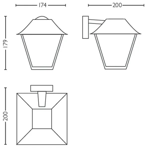 Philips - Kültéri fali lámpa ALPENGLOW 1xE27/60W/230V IP44