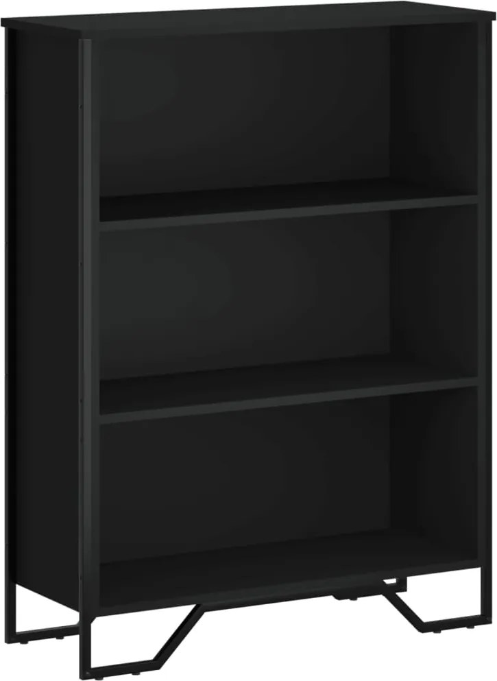 vidaXL fekete szerelt fa könyvszekrény 80 x 31 x 106 cm