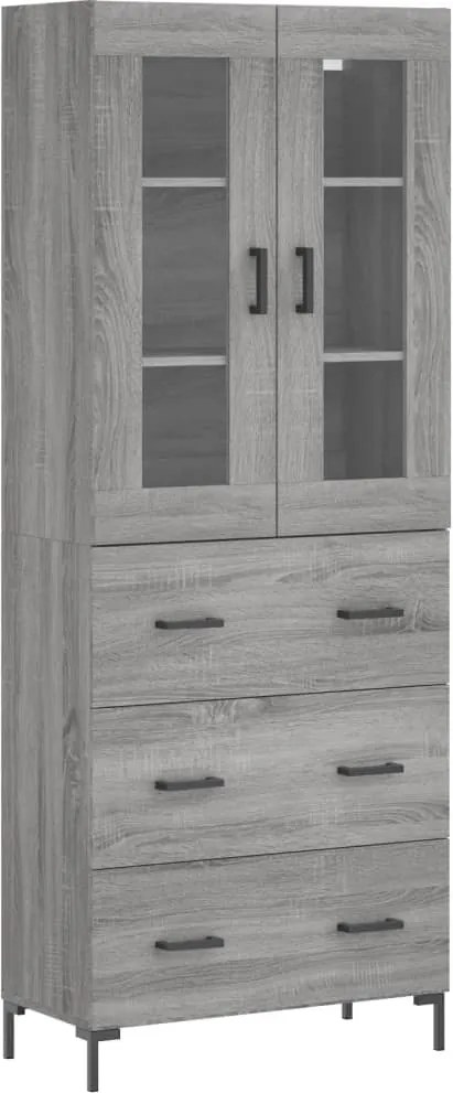 vidaXL szürke sonoma szerelt fa magasszekrény 69,5 x 34 x 180 cm