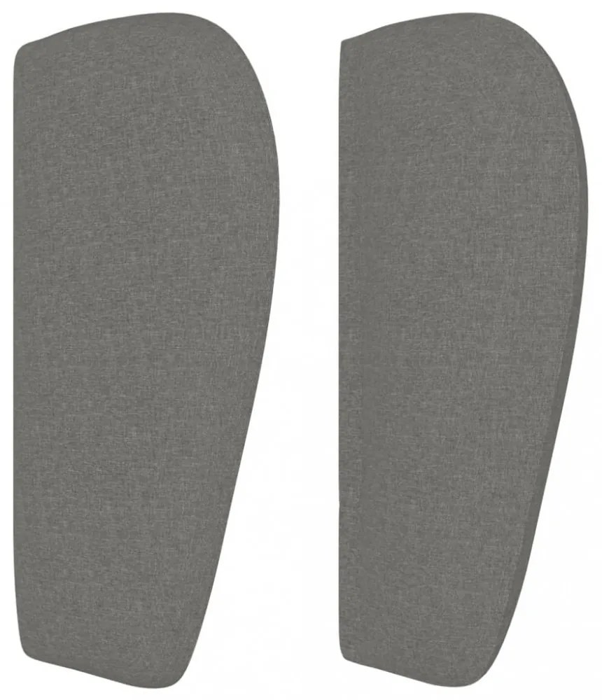 sötétszürke szövet fejtámla szárnyakkal 93x23x78/88 cm