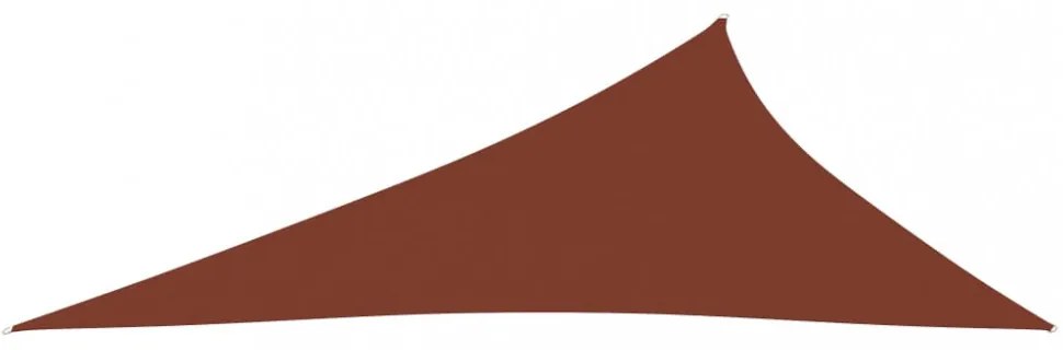 terrakotta háromszögű oxford-szövet napvitorla 3 x 4 x 5 m