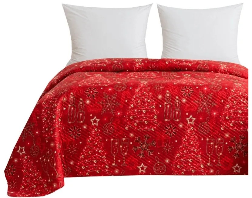 Ágytakaró CHRISTMAS MAGIC, piros Méret: 220 x 240 cm