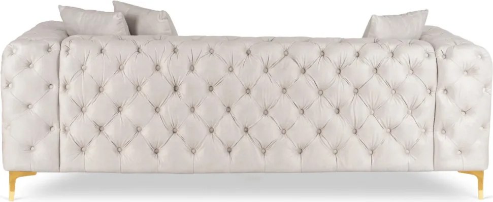 Sofa SORRENTO 3S Trzyosobowa Kremowa Welurowa