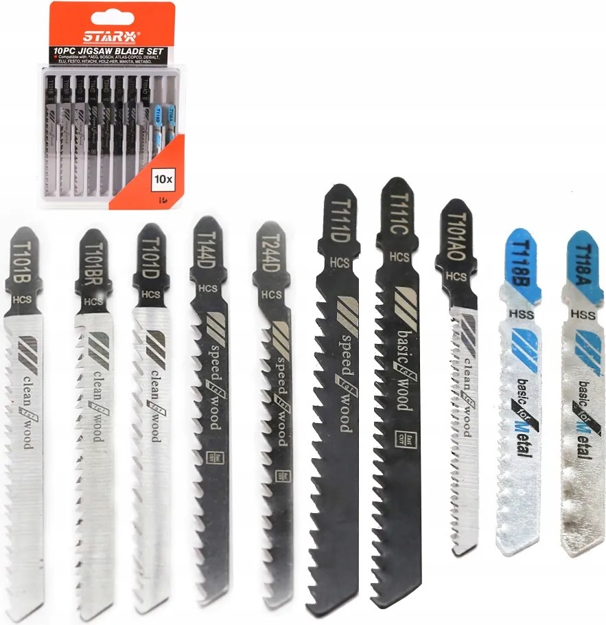 Szablyafűrészlap Készlet Fém És Fa Kések 10DB-OS