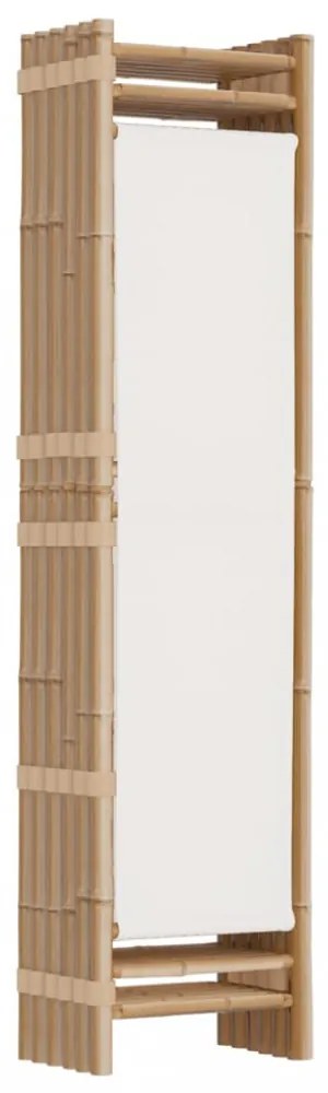 6 paneles összecsukható bambusz és vászon térelválasztó 240 cm