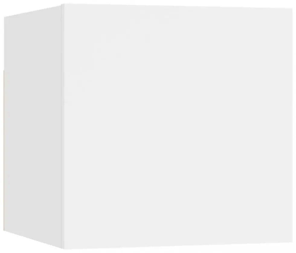 vidaXL 7 részes fehér szerelt fa TV-szekrényszett