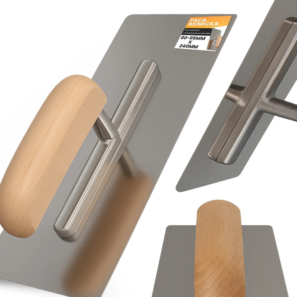 Rozsdamentes Velencei Paca 240 Trapéz Dekoratív Gipsz Simító Yp-t