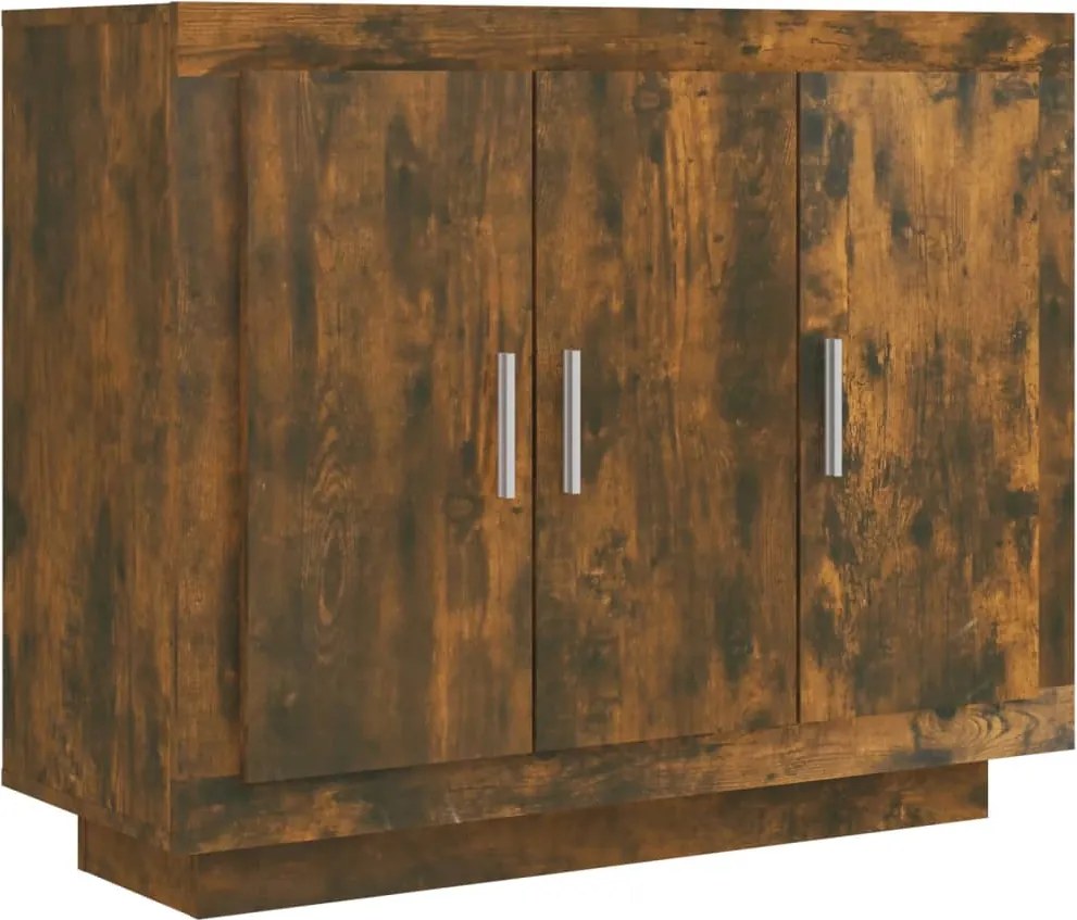 vidaXL füstös tölgy színű szerelt fa tálalószekrény 92x35x75 cm