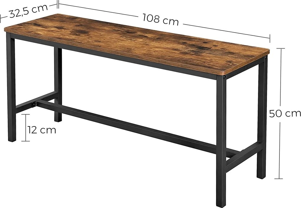 Étkező pad 2 db-os szett, 108 x 33,5 x 50cm