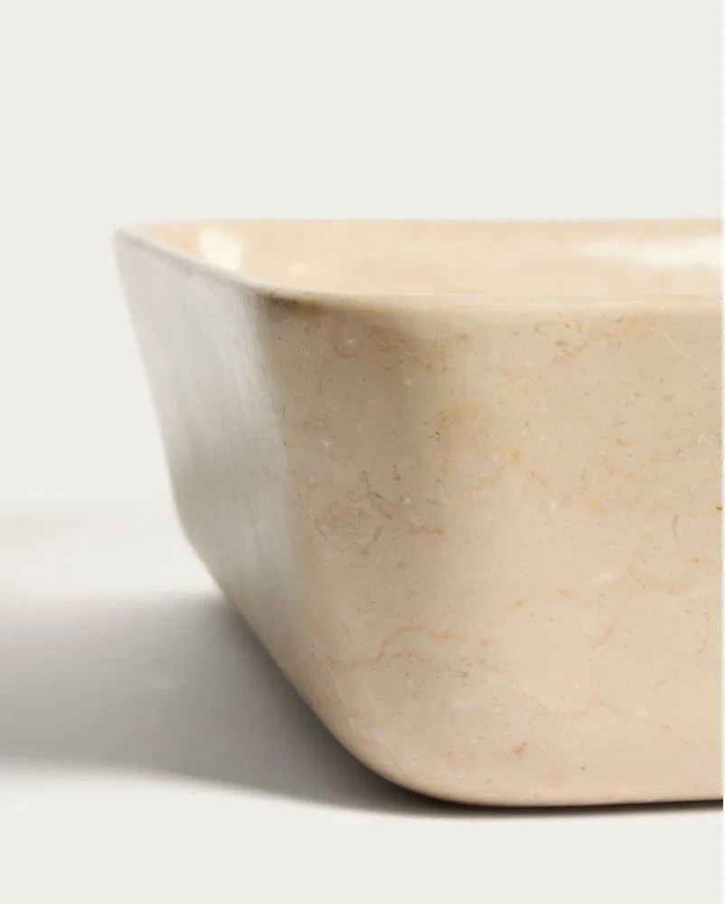 Bézs kő mosdókagyló 55x35 cm Darnen – Kave Home