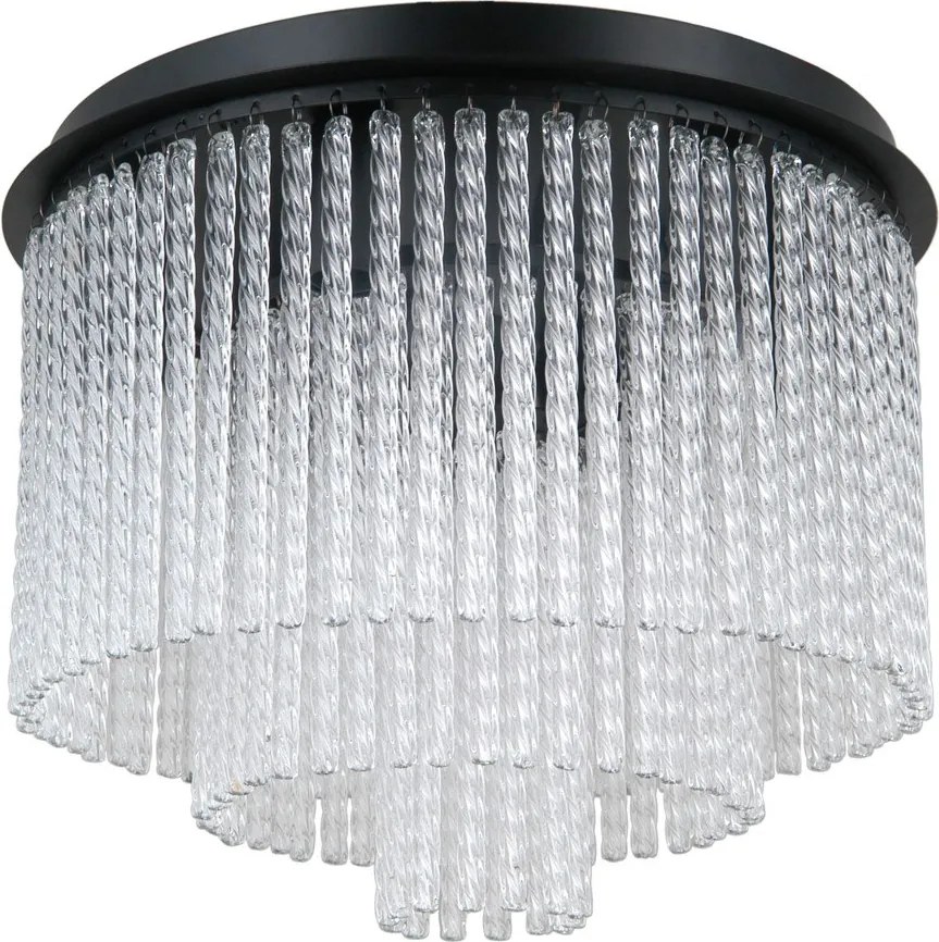 Italux glamour modern mennyezeti lámpa naute matt fekete itxplf-40931-7a-bk